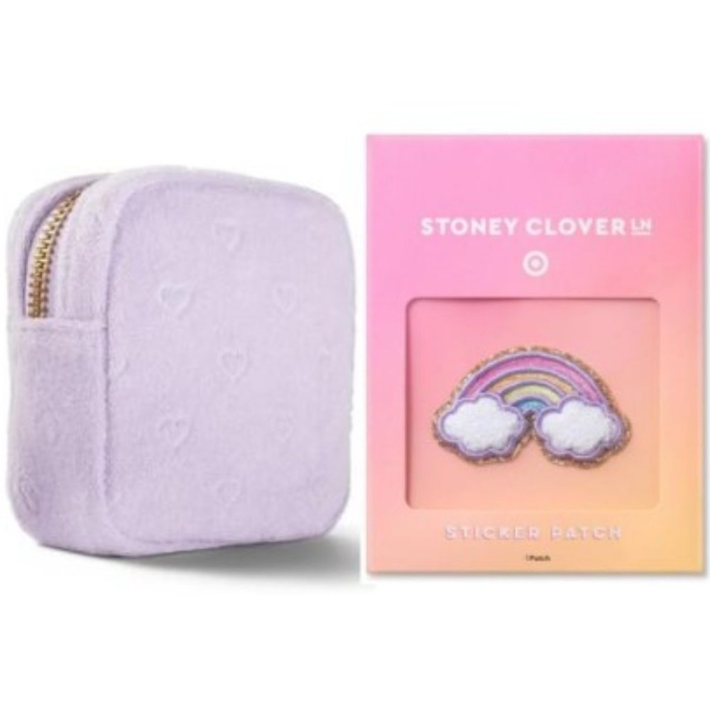 NWT Stoney Clover Lane x Target Terry Cloth Embossed Hearts + Rainbow Patch